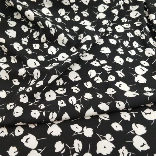 Print Chiffon Stretchy Fabric fashion Dress Fabric Skirt Party summer cloth patchwork material