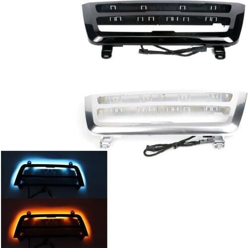 AC Radio Trim LED Dashboard Center Console Panel Light with Blue & Orange Color Atmosphere Light For BMW 3 & 4 Series F30 M3 M4