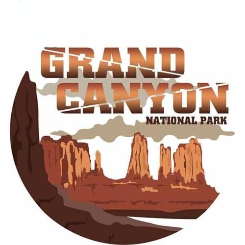 Personality Grand Canyon Sign Funny Waterproof Car Stickers RV VAN 3D DIY Fine Decal Vinyl JDM Bumper Trunk Truck Graphics