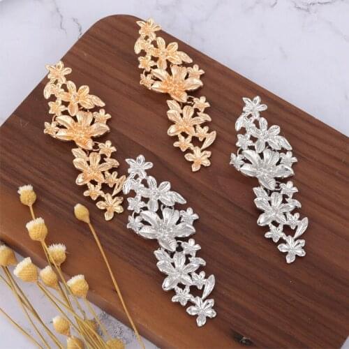 LEADERBEADS Vintage Gold Metal Flower Long Tassel Earrings for Womens Wedding Party Jewelry ZA Trendy Accessories Wholesale