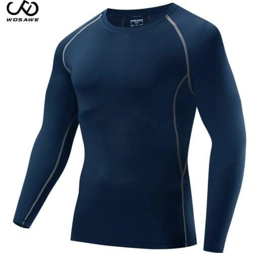 WOSAWE Men Cycling Base Layer Sweatshirt Keep Warm Quick-Drying MTB Road Bicycle Riding Jerseys Running Sports chothes Winter