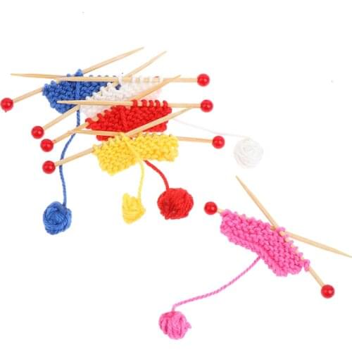 1:12 Miniature Knitting Yarn Needles Set Sweater Dollhouse Dolls' Accessories