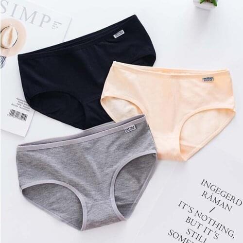 3Pcs/Lot Cotton Panties Seamless Underwear Women Briefs Girls Sexy Lingeries Breathable Underpants Ladies Soft Panties Female