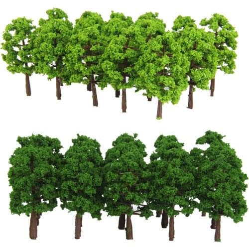 40 Pieces 8cm 1:150 N Scale Plastic Model Trees Railroad Miniature Landscape Scenery