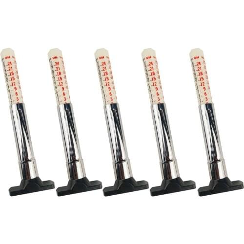 5pcs 0-25mm Tire Tread Depth Gauge Metric Standard Accurate Motorcycles & Bike Check Tester Make Driving Safer