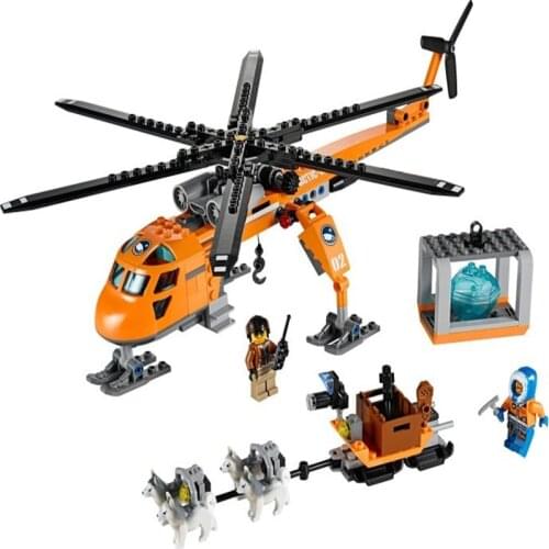 10439 City Series Arctic Lifting Helicopter 60034 Childrens Building Block Toy Gifts