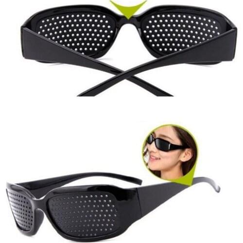 Black Vision Care Wearable Corrective Glasses Improver Stenopeic Pinhole Pin Hole Glasses Anti-fatigue Eye Protection TXTB1
