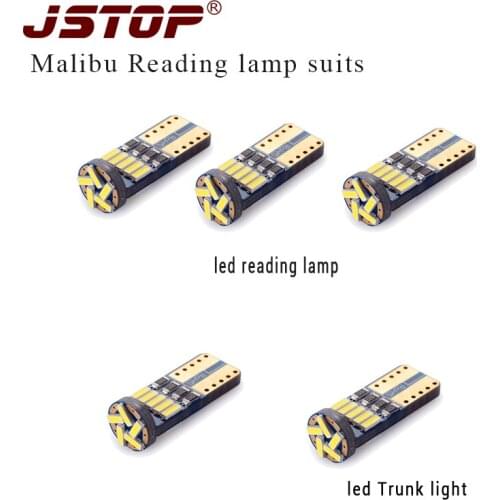 JSTOP 5pcs/set 2800k Warm white led bulbs W5W 12V lamp T10 194 4014SMD 6000k canbus 12VAC Lights