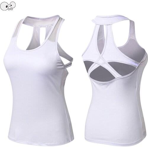 Compression Racerback Workout Running Tank Top Women 2019 Quick Dry Cross Back Sleeveless Yoga Shirt Gym Fitness Sportswear Vest