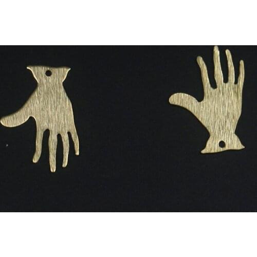 Brass Single Hole Double Side Brushed Personality Pendant Exaggerated Jewelry DIY Handmade Material Earring Accessories