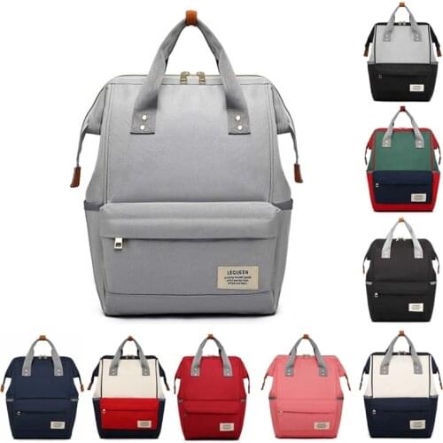 Lequeen Thermos bag Travel bag solid color Backpack Diaper bag Milk bottle Multiple pockets Mummy bag Nursing bag Lightweight