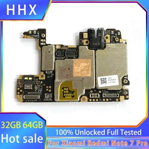 For Xiaomi Hongmi Redmi Note 7 Motherboard Replaced Mainboard 3GB/4GB/6GB With Chips Logic Board Android OS Installed 32GB/64GB