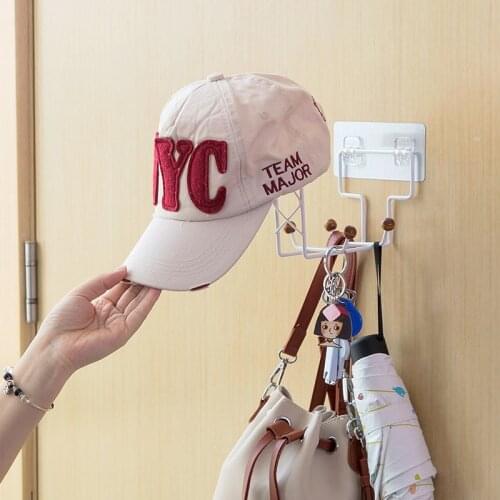 Metal Wall Mounted Motorcycle Helmet Holder Hook Hat Rack Hanger Display Multifunctional Hat Storage Rack Hook