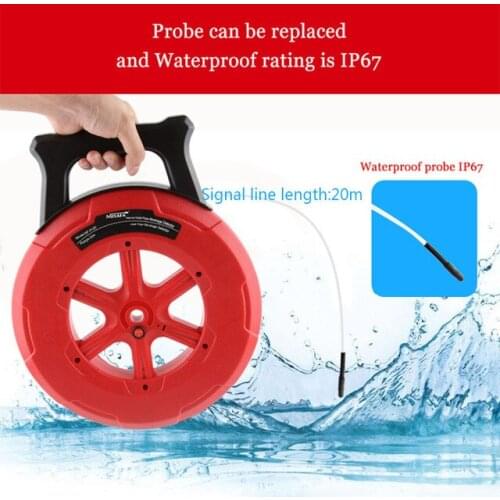Wall PVC Pip Iron Cement Plastic Pipe Blockage Metal Detector 20M Diagnostic-tool Scanner Pipeline Blocking Clogging Plumbers