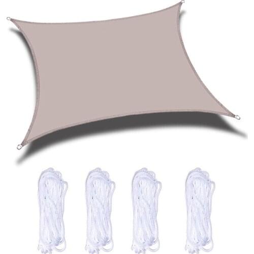 3.6x3.6M Outdoor Garden Table Desk Canopy Ceiling Swimming Pool Covering Awning Fabric Courtyard Space Sail