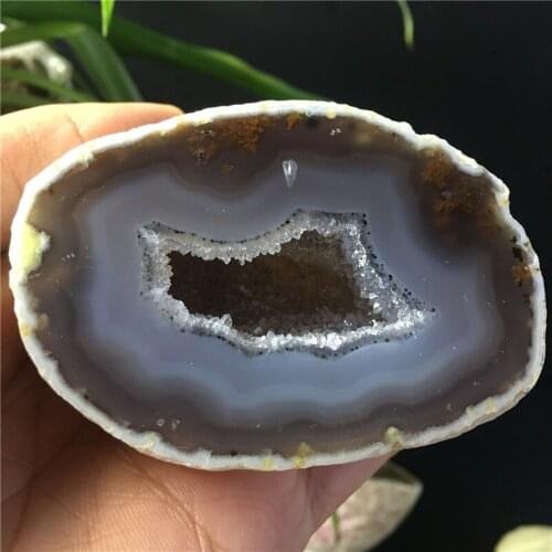 Natural Agate Geode Slice Quartz Crystal Cluster Minerals Reiki Healing Crystal Home Decoration