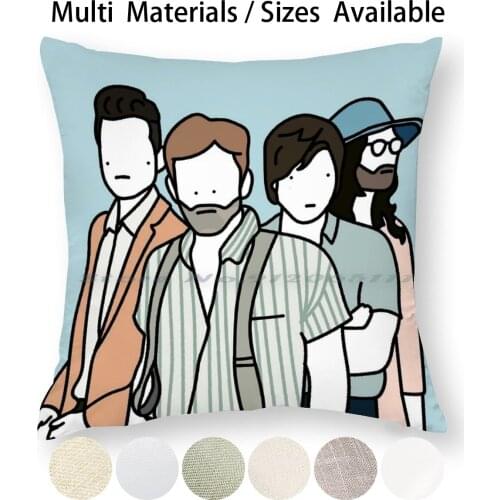 Kings Of Leon Pillow Case Throw Pillow Cover Cotton Linen Flax Kings Of Leon Music Bands Indie Funny Band Art Alternative Indie