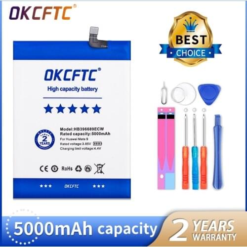 OKCFTC 5000mAh Original Mobile Phone Replacement Battery HB396689ECW for Huawei Mate 9 Y7 Prime Mate9 Pro Honor 8C Y9 2018