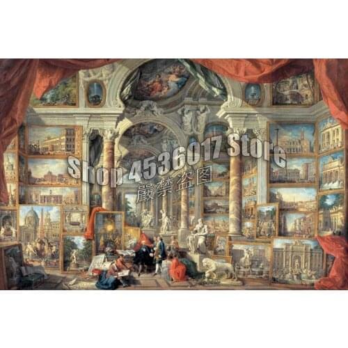 Full Square Diamond Embroidery Views of Modern Rome Art 5D Diy Diamond Painting Cross Stitch Diamond Mosaic Sets Home Decorative
