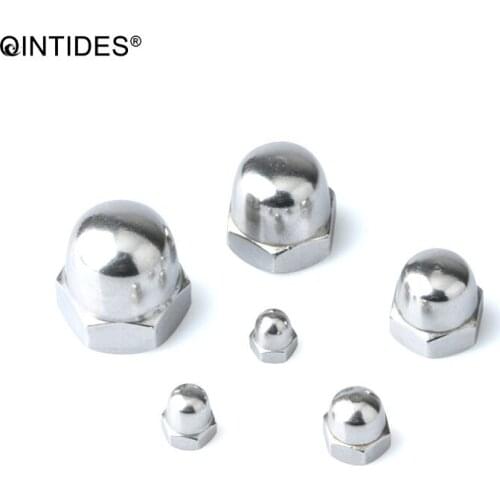 QINTIDES M14 M16 M18 M20 M22 M24 Hexagon domed cap nuts 304 stainless steel Acorn Nuts Ball head cap nut