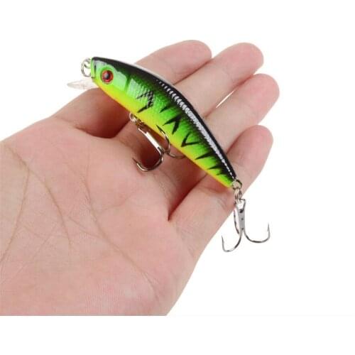 1PCS Minnow Fishing Bait 70mm 8g Care products Crankbait Wobblers Artificial Plastic Hard Bait Three Anchored Fish Fishing Gear