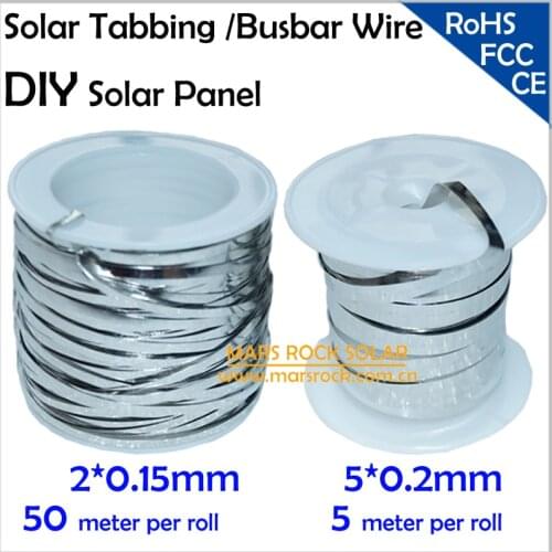 50meter Solar Tab Wire and 5meter Solar Busbar Wire for DIY Make Solar Panel, Wholesale Solar Cell Connecting Wire,Free Shipping