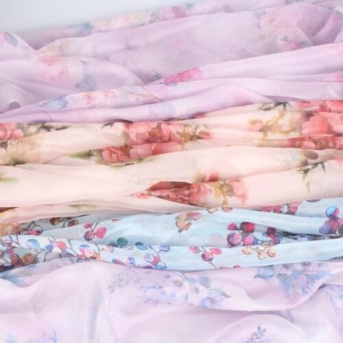 Flowing Chiffon 30D Fabric Beach Skirt Scarf Shirt Soft Thin DIY Fabric 30D Printed Material