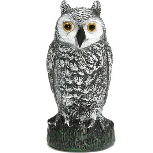 Hunting Fake Owl Ornament Owl Crow Decoy Garden Decor Bird & Pest Scarer Scarecrow Decoy Pest Deterrent Repeller Yards Statue