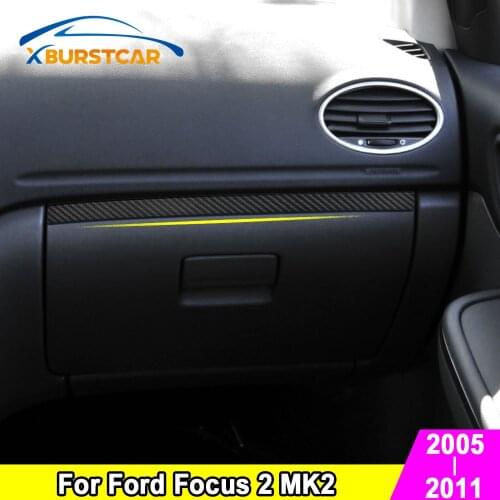 Xburstcar for Ford Focus 2 MK2 2005 - 2011 LHD ABS Interior Car Storage Glove Box Decoration Trim Sticker Accessories
