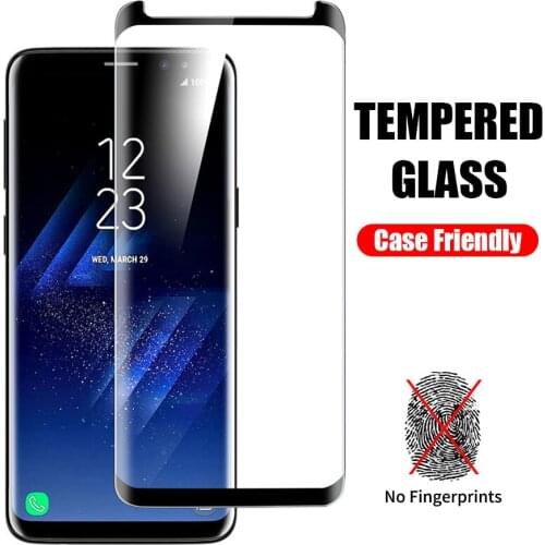 3D Curved Case friendly Tempered Glass Screen Protector Film for Samsung Galaxy S6 S7 Edge S8 S9 Plus Note 9 8 Not Full Cover