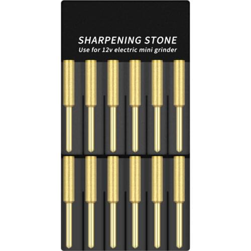 12Pcs Chainsaw Bits Titanium Plated Diamond Sharpener High Hardness Electric Chainsaw File Fit For Electric Chain Saw