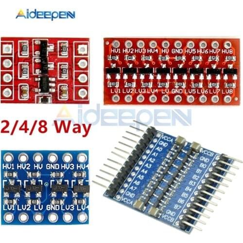 2/4/8 Channel IIC I2C Logic Level Converter Bi-Directional Board Module 2 4 8 Way DC 3.3V/5V With Pins For Arduino Raspberry Pi