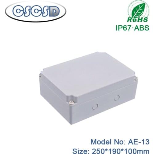 250*190*100mm diy plastic box pcb board enclosure pv plastic junction box pcb abs enclosure box plastic waterproof enclosure