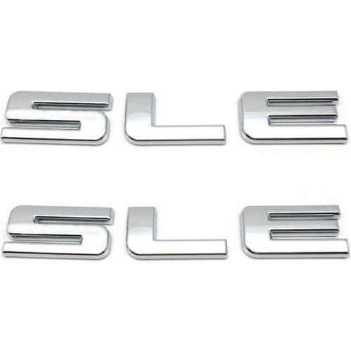 2x Chrome 5.7" SLE Fender Side Rear Trunk Emblem for GMC SIERRA YUKON CANYON TERRAIN ACADIA