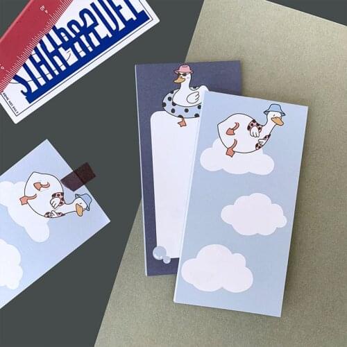30 Sheets Cartoon Mr.duck Memo Pad Creative Notebook Student Diary Message Paper Notes Simple Style Notepad Kawaii Stationery