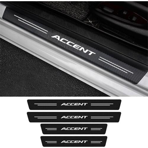 4Pcs For Hyundai Accent LC MC RB HC 2021 2020 2019 2018 2017 2016 2015 2014 2013 Car Door Threshold Sticker Tuning Accessories