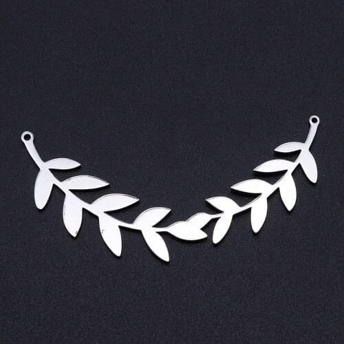 5pcs/lot Stainless Steel Olive Connector Charm Pendant Wholesale Accept OEM Order Connector Never Tarnish Top Quality