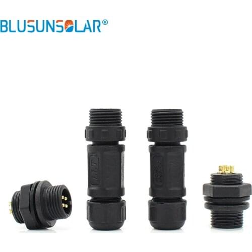 50 pec M12 4 pin thread lock, male and female waterproof cable connector Rear Panel Mount waterproof cable connector