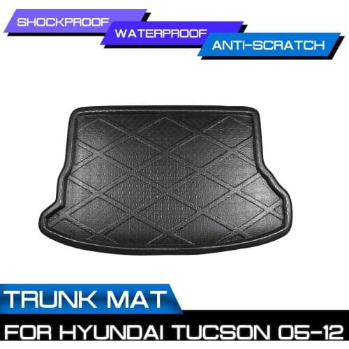 Car Floor Mat Carpet For Hyundai Tucson 2005 2006 2007 2008 2009-2012 Rear Trunk Anti-mud Cover