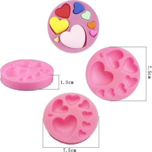 Free Shipping Soft Silicone 8 Even Love Heart Shaped Fondant DIY Mold Chocolate Baking Non-stick Cake Mould Tools DIY Gift