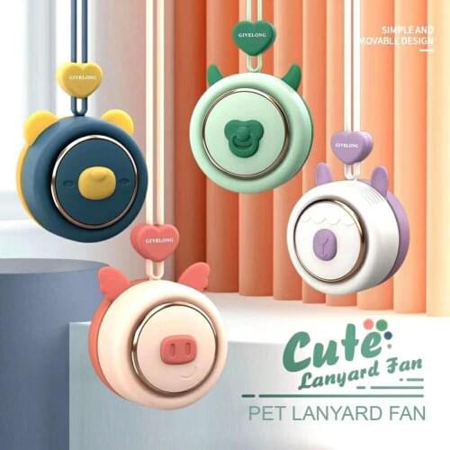 Bladeless Fan USB Charging Low Noise Lightweight Digital Display Neck Fan for Office