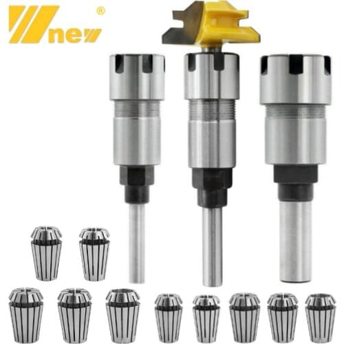 Router Collet Extension Chuck Rod Engraving Machine Extension Rod with Spring Collet Set for CNC Milling Lathe Tool