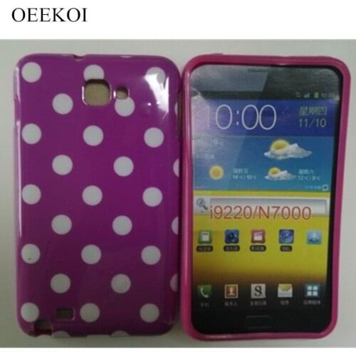OEEKOI Polka Dots Skin Pouch Cover Case for Samsung Galaxy Note i9220 Phone Bags