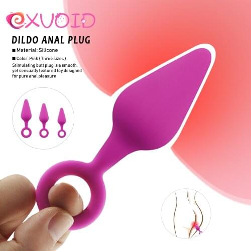 EXVOID Butt Plug for Beginner Prostate Massager Anal Plug Erotic Toys Anal Trainer Sex Toys for Men Women Gay S/M/L