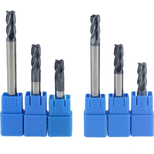 1PCS 8mm Shank Diameter Cutting 4 Flute Alloy Carbide Milling Tungsten Steel Milling Cutter End Mill For CNC Tool