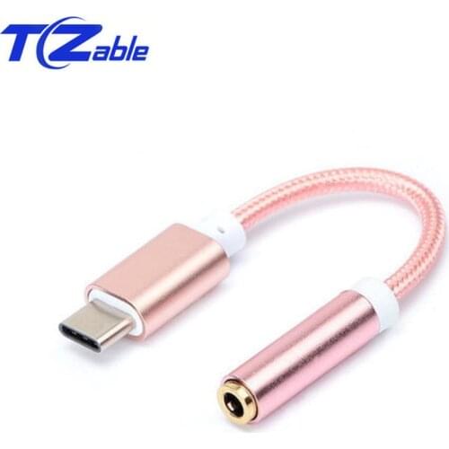 USB Type-C To 3.5 Jack Earphone Cable Type C To 3.5MMHeadphones Audio Conversion Cables For Huawei10 P20 Pro Mix 2s AUX Cable