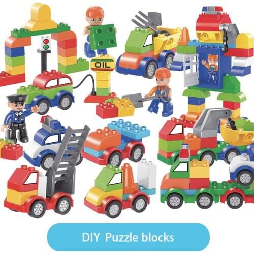 53-106 pieces building blocks of the city bulk creative games compatible with LegoINGs DIY educational blocks assembling toys fo