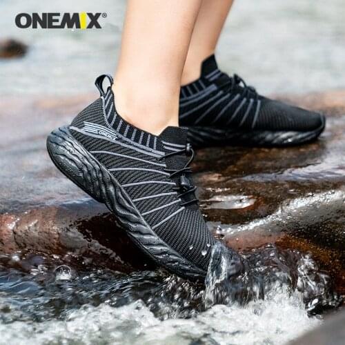 Onemix 2019 mens air cushion running shoes shock absorbing shoes breathable outdoor walking jogging shoes size 39-46