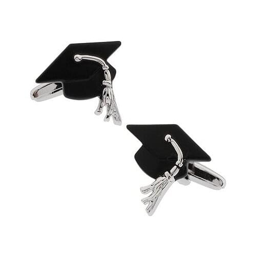 Sunnylink Mens Cuff Links trencher cap Black Cufflinks for shirt L1021