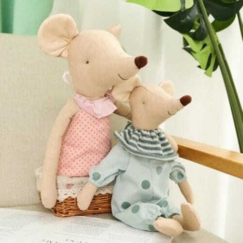 Mice Mouse Plush Toys For Children Soft Stuffed Baby Doll Kawaii Girls Toys Lovely Birthday Gift Photography Doll